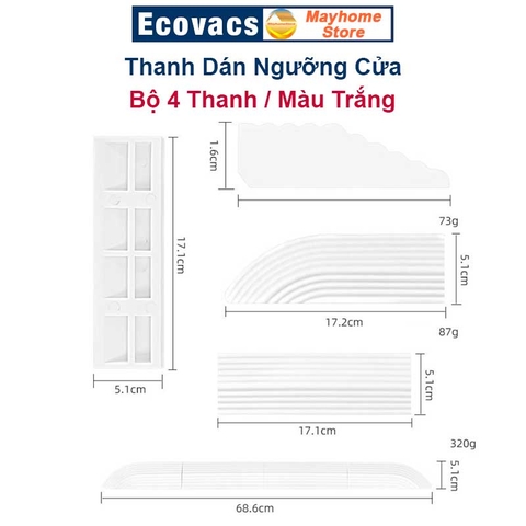 Thanh Dán Ngưỡng Cửa Nối Sàn Cao Thấp Dành Cho Robot Hút Bụi Lau Nhà Ecovacs, Xiaomi, iRobot, iLife, Neabot, vv…