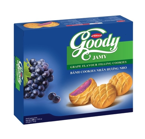 Bánh Goody Jamy nhân mứt nho hộp 200g