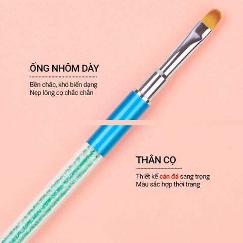 Cọ đắp gel cán đá cao cấp (5/10/30/50 pcs/case)