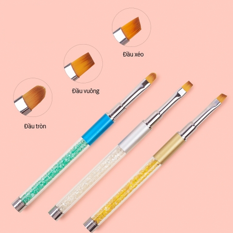 Cọ đắp gel cán đá cao cấp (5/10/30/50 pcs/case)