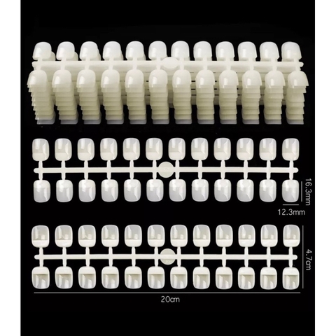 Móng thanh form vuông màu đục (5/10/30/50 set/case) (240 móng)