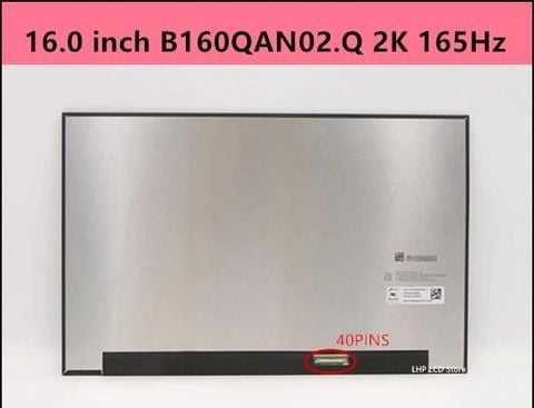 Thay Màn hình Lenovo Legion 5 Pro, Màn hình 16.0 inch B160QAN02.Q hoặc NE160QDM-NY3 MNG007DA1-6 QHD 2560X1600 165Hz, 40-Pin