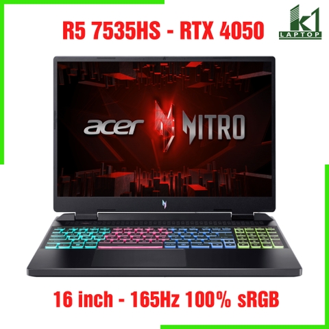 Acer Nitro 16 Phoenix AN16-41-R5M4 - Ryzen 5 7535HS Nvidia RTX 4050 16inch FHD+