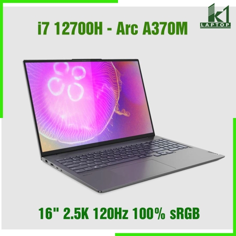 Laptop Lenovo Slim 7 16IAH7 2022 - Core i7 12700H VGA Intel® Arc™ A370M 4GB 16inch 2.5K 120Hz