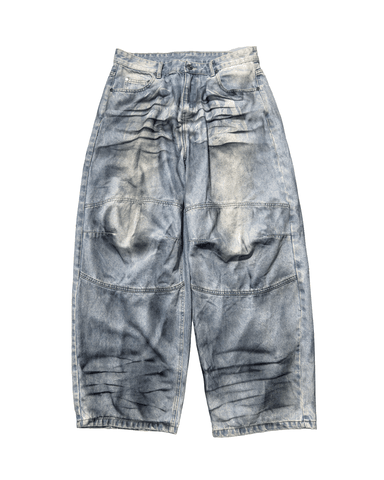 Dirty light blue baggy jean