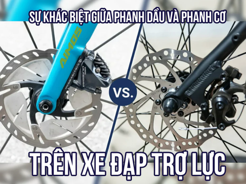 So sánh phanh dầu và phanh đĩa trên xe đạp trợ lực điện