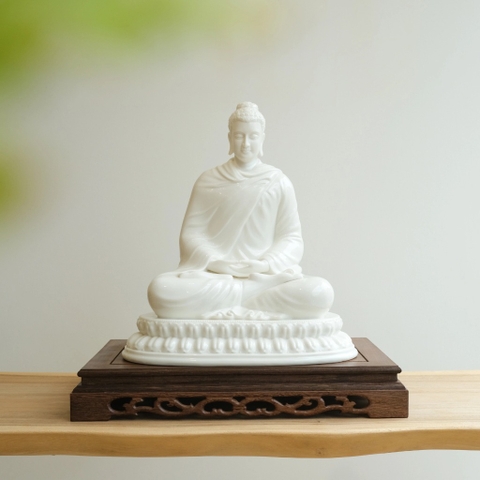 Tượng Thích Ca gốm 36cm