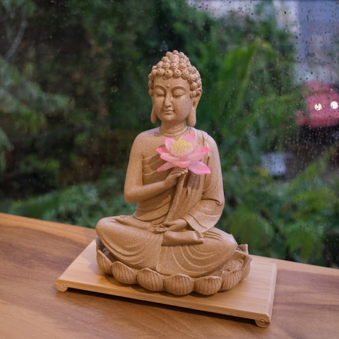 Tượng Thích Ca cầm hoa sen