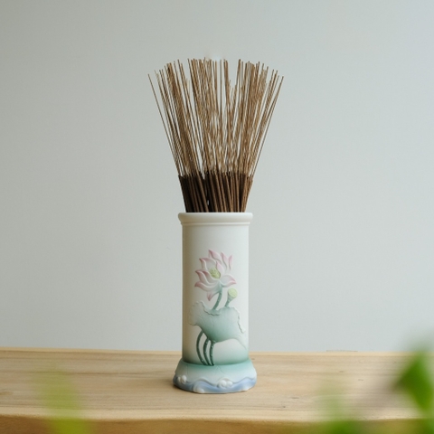 Ống nhang hoa sen xanh