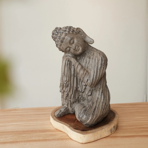 Tượng An Nhiên màu gỗ