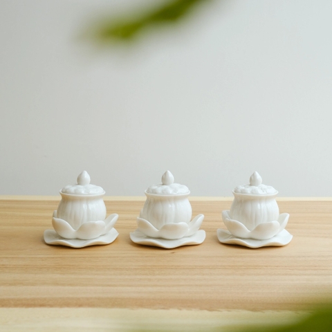 Bộ 3 ly nước hoa sen