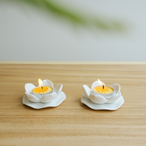 Bộ 2 đế nến sứ