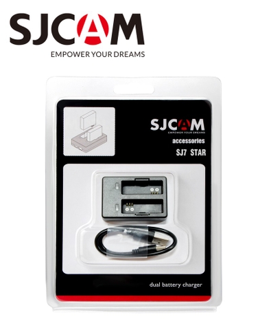 Dock sạc đôi cho camera hành trình SJCAM SJ7 STAR, sạc pin cho camera hành động SJCAM SJ7 STAR