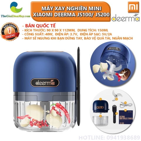 [Bản quốc tế] Máy xay nghiền mini đa năng không dây Xiaomi Deerma JS100/ JS200