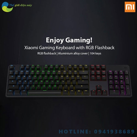 Bàn phím cơ gaming Xiaomi RGB 104K đèn led 14 chế độ