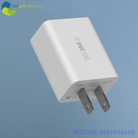 Củ sạc nhanh 2 cổng USB WK DESIGN WP-U56