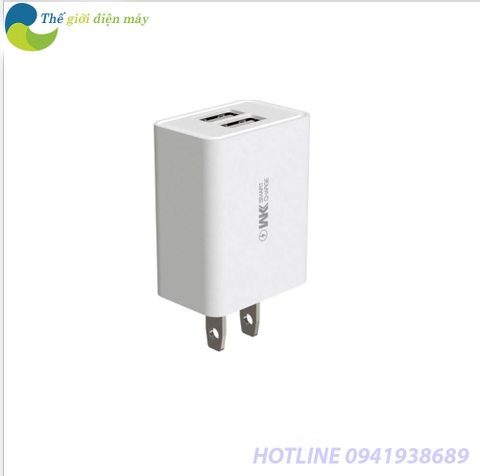 Củ sạc nhanh 2 cổng USB WK DESIGN WP-U56