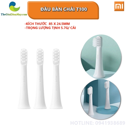 Set 3 đầu bàn chải thay thế cho Bàn chải điện T100