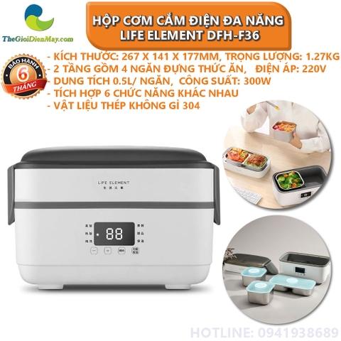 Hộp cơm cắm điện đa năng Life Element DFH-F36