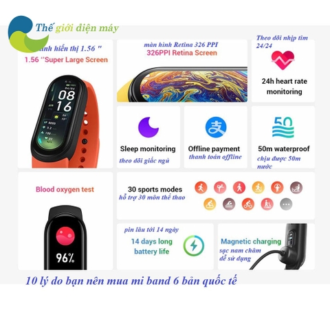 Đồng Hồ Thông Minh Xiaomi MiBand 6