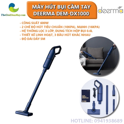 Máy hút bụi cầm tay Deerma DEM-DX1000