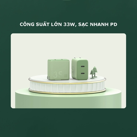 Củ Sạc Nhanh 1A1C 33W ZMI HA728 (Matcha Green)