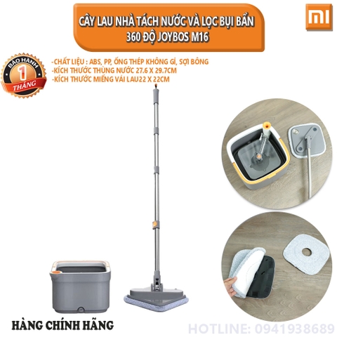 Cây lau nhà tách nước và lọc bụi bẩn 360 độ Joybos M16