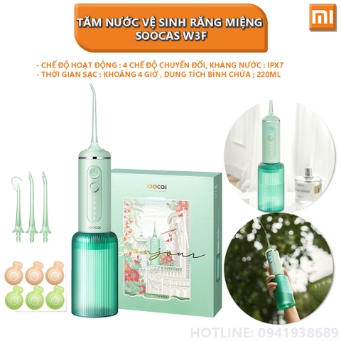 Tăm nước vệ sinh răng miệng Soocas W3F