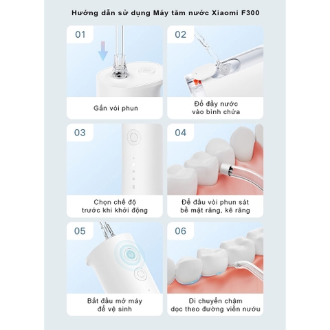 Tăm nước vệ sinh răng miệng Xiaomi Mijia F300 MEO703 Bảo hành 6 tháng