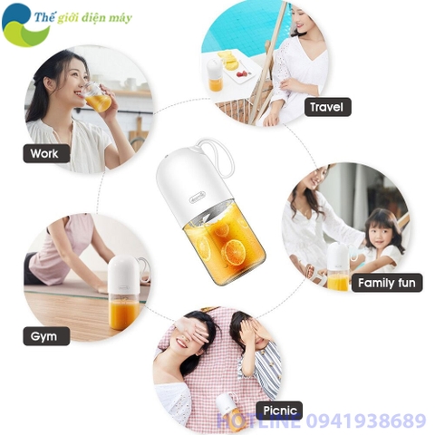 [Bản quốc tế ] Máy xay sinh tố cầm tay không dây Xiaomi Deerma DEM NU01 dung tích 300ml