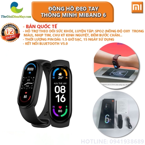 Đồng Hồ Thông Minh Xiaomi MiBand 6