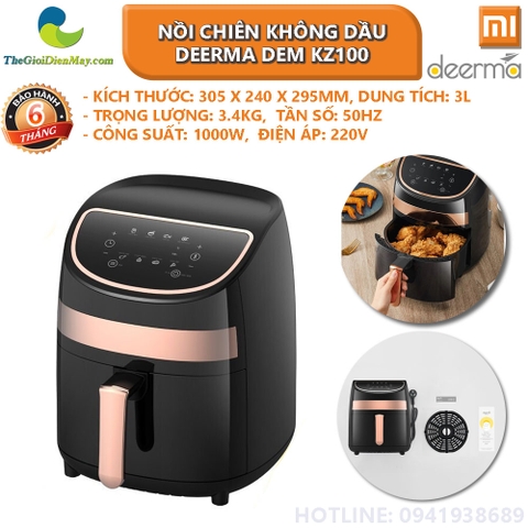 Nồi chiên không dầu Xiaomi Deerma Electric Owen (Air Fryer) DEM KZ100 (3L)