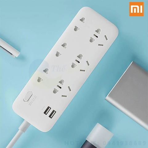 Ổ cắm điện Xiaomi Zmi CX05 6 cổng AC 2 cổng USB sạc nhanh tối đa 18W dài 1.8m