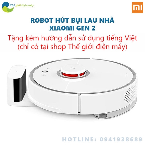 Robot hút bụi Xiaomi Gen 2 Roborock vừa hút bụi vừa lau nhà