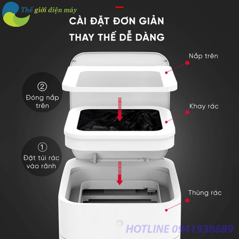 [1 hộp 6 khay] Túi đựng rác cho thùng rác thông minh Xiaomi Townew