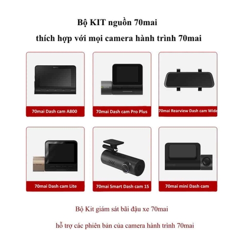 Bộ Kit nguồn 70mai Hardwire Kit đấu điện 24/24 cho camera hành trình