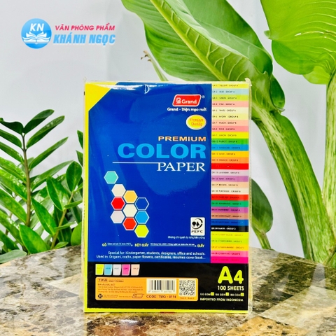 Giấy bìa cứng PGrand 160gsm màu vàng chanh đặc biệt