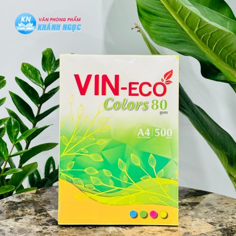 Giấy FO A4 80gsm màu vàng