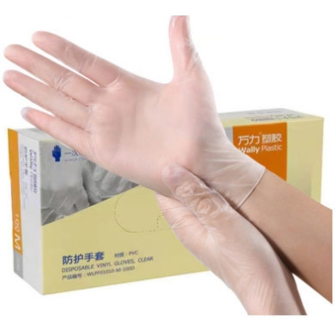 Găng tay PVC hộp 100c size M