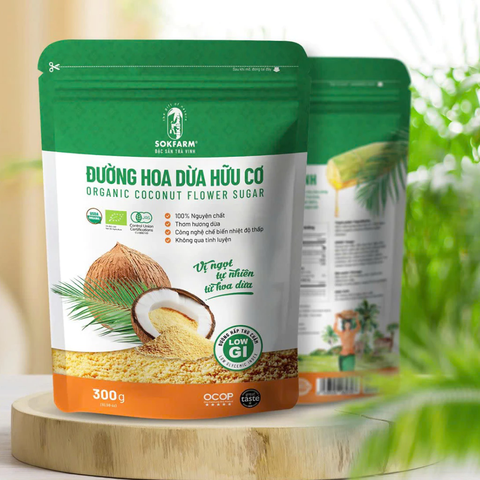 Đường hoa dừa ăn kiêng hữu cơ Sokafarm 300g