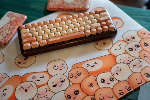 Miếng lót chuột Handmade, bàn di chuột, pad chuột cỡ lớn Desk Mat 900x400 độ dày 5mm (Bánh Mì)