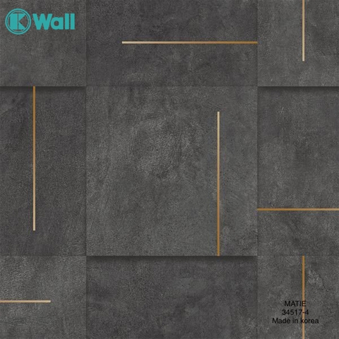 Giấy dán tường vân kẻ Hàn Quốc Matie 34517