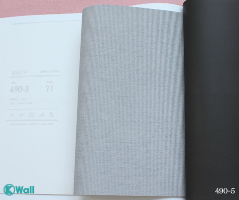 Giấy dán tường một màu Hàn Quốc Basic+ 490-5