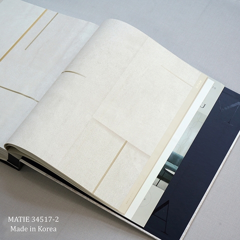Giấy dán tường vân kẻ Hàn Quốc Matie 34517