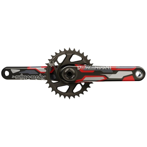 TruVativ Descendant Troy Lee Designs CoLab Carbon Crankset | Red, 170mm, 12-Speed, 32t, Direct Mount, DUB