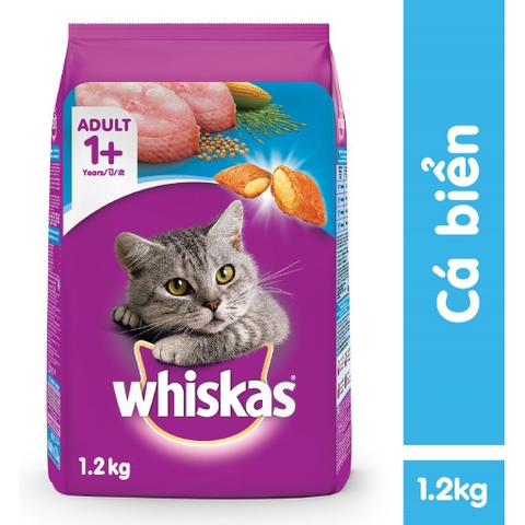 Thức ăn hạt cho mèo - Whiskat 1,2kg - Cá biển