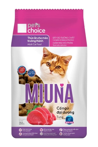 Thức ăn hạt cho mèo trưởng thành Miuna - 350g