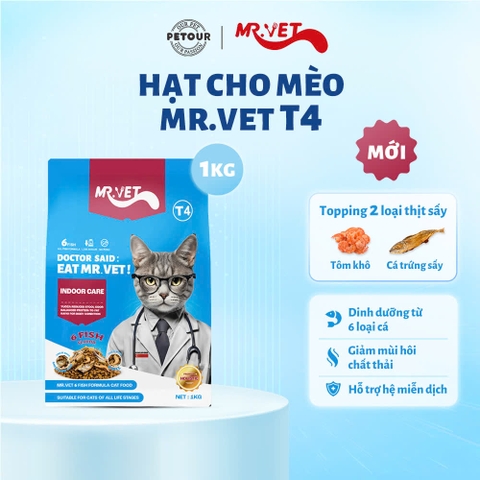 Thức ăn hạt cho mèo - Mr.Vet T4 - Indoor Care