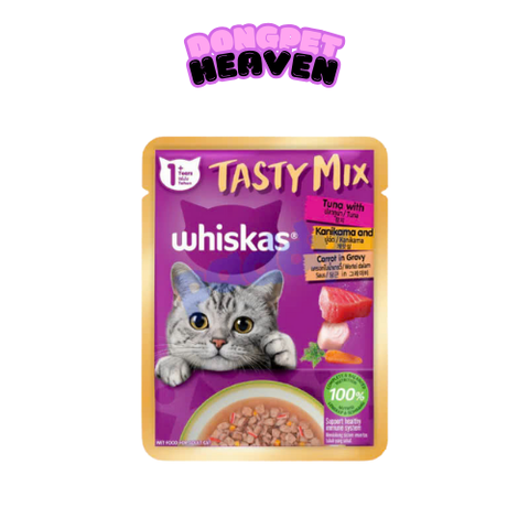 Pate cho mèo - Whiskat - Tasty Mix - vị cá ngừ và cà rốt - 70g
