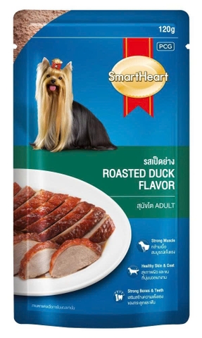 Thức ăn ướt cho chó dạng túi Smartheart Special 120g - Vị vịt quay Bắc Kinh